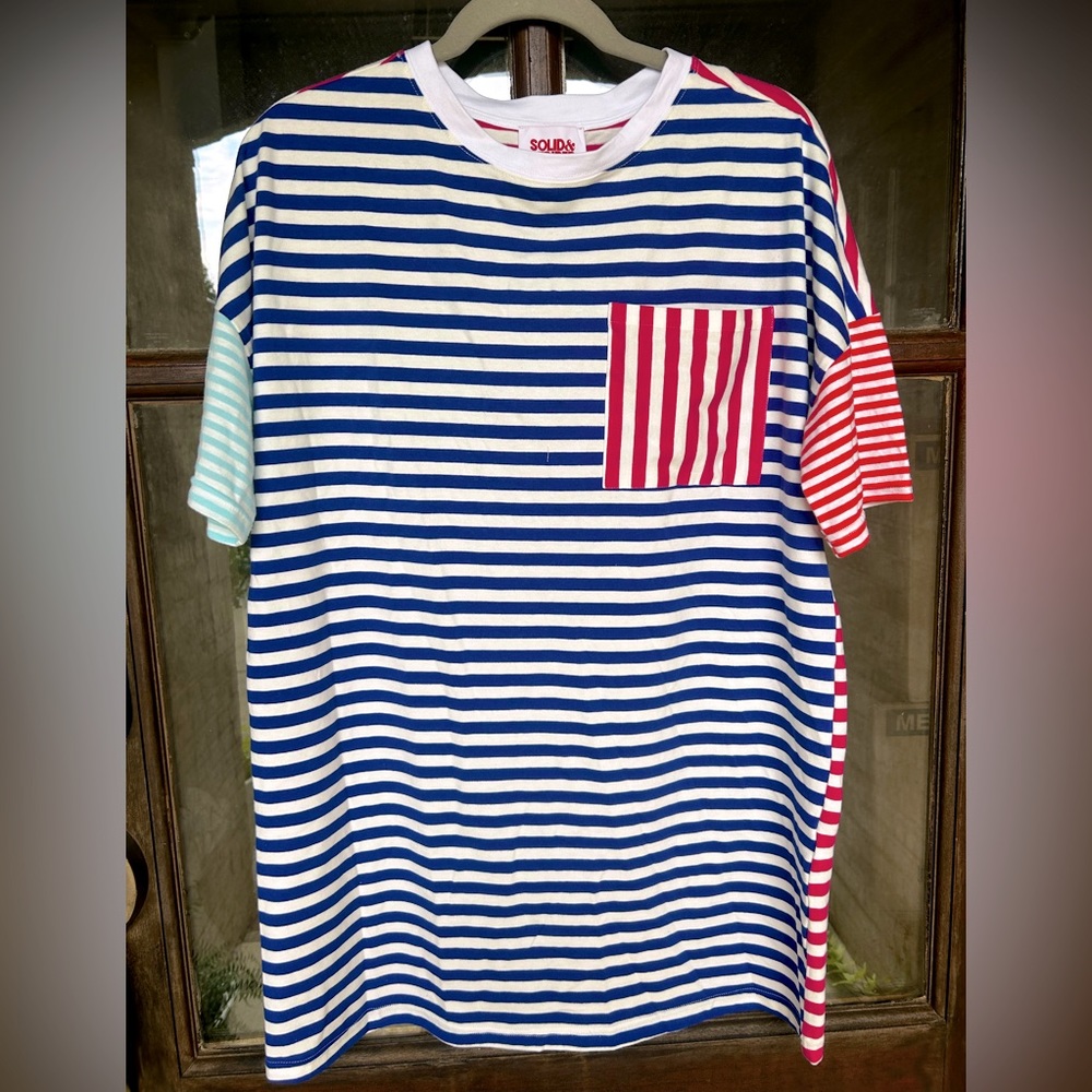SOLID & STRIPED the Jourdan Dress - Classic T-shirt Color block